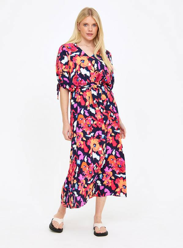 Floral Bloom Tie-Waist Midaxi Dress 20